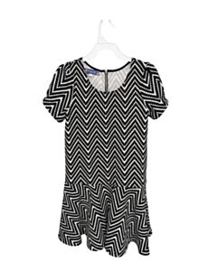 SARA SARA BLACK PRINTED DESIGN DRESS