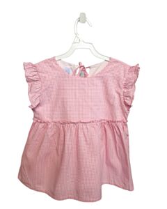 BELLA BLISS  PINK  GINGHAM  SLEEVELESS SHIRT WITH RUFFLE
