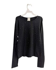 ZARA BLACK SEQUINED KNIT LS SHIRT