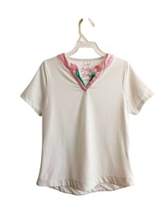 LUCKY IN LOVE WHITE KNIT SS SHIRT
