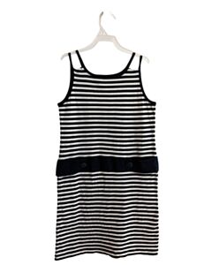 FLORENCE EISEMAN BLUE STRIPED KNIT DRESS