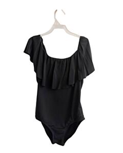 STELLA COVE BLACK 1-PIECE SWIMSUIT WITH RUFFLE