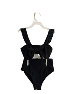NO TAG BLACK 2-PIECE SWIMSUIT WITH RUFFLE