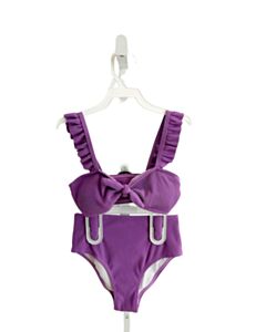 NO TAG PURPLE 2-PIECE SWIMSUIT WITH RUFFLE