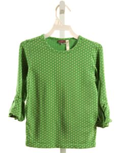 MATILDA JANE  GREEN  POLKA DOT  KNIT LS SHIRT