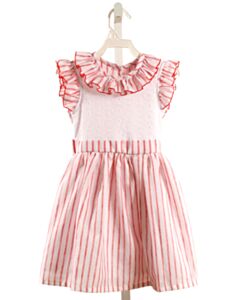 D BERTHA RED STRIPED DRESS