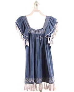 MER ST. BARTH  BLUE  EMBROIDERED DRESS
