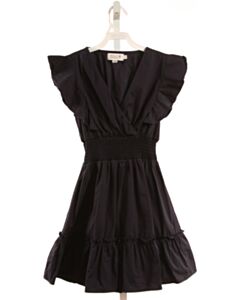 MOLLY BRACKEN  BLACK   SMOCKED DRESS