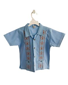 NO TAG  BLUE   EMBROIDERED DRESS SHIRT