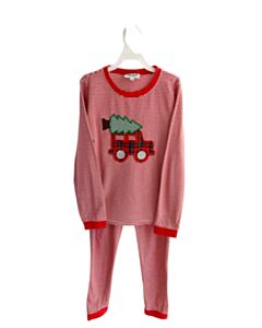 SMOCKED THREADS CECIL & LOU  RED  STRIPED  LOUNGEWEAR