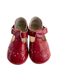 ANGEL BABY SHOES RED MARY JANES *THIS ITEM IS GENTLY USED WITH MINOR SIGNS OF WEAR (MINOR SCUFFING) *EUC SIZE TODDLER 4
