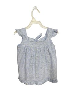 RED BEANS BLUE FLORAL SLEEVELESS SHIRT
