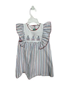 SHRIMP & GRITS RED SEERSUCKER STRIPED DRESS