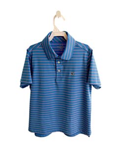 VINEYARD VINES  BLUE KNIT STRIPED  DRESS SHIRT