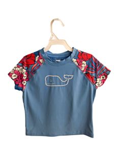 VINEYARD VINES BLUE FLORAL RASH GUARD