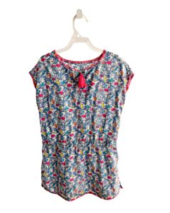 VINEYARD VINES  BLUE  FLORAL  COVER UP WITH PICOT STITCHING