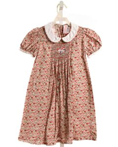 EMILY LACEY  PINK  FLORAL SMOCKED DRESS