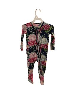 POSH PEANUT NAVY FLORAL LAYETTE WITH RUFFLE
