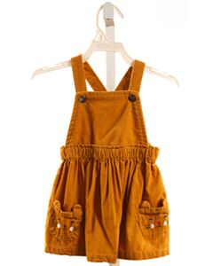 LITTLE ME  MUSTARD CORDUROY  EMBROIDERED DRESS