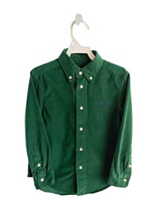 POLO BY RALPH LAUREN  GREEN CORDUROY   DRESS SHIRT
