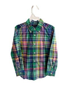POLO BY RALPH LAUREN  GREEN  PLAID  DRESS SHIRT