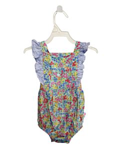 RUFFLE BUTTS BLUE FLORAL BUBBLE
