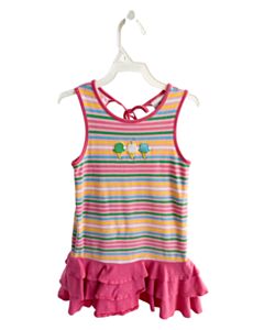 FLORENCE EISEMAN PINK STRIPED KNIT DRESS