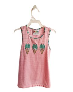 JELLYBEANS PINK STRIPED SLEEVELESS SHIRT