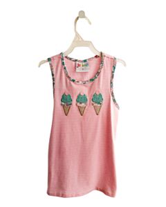 JELLYBEANS PINK STRIPED SLEEVELESS SHIRT