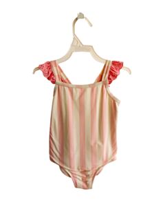 THE BEAUFORT BONNET COMPANY  PINK  STRIPED  1-PIECE SWIMSUIT WITH EYELET TRIM