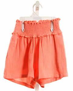 PLEAT. PINK SMOCKED SHORTS