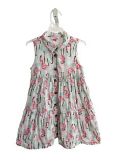 RUFFLE BUTTS BLUE PRINTED DESIGN DRESS