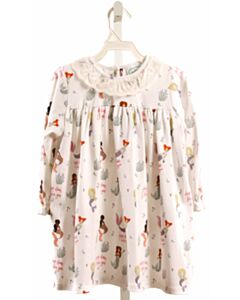 GRACE & JAMES  WHITE  PRINT  LOUNGEWEAR WITH EYELET TRIM