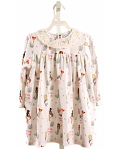 GRACE & JAMES  WHITE  PRINT  LOUNGEWEAR WITH EYELET TRIM