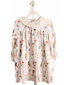 GRACE & JAMES  WHITE  PRINT  LOUNGEWEAR WITH EYELET TRIM