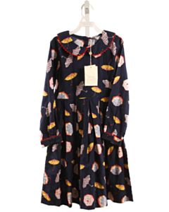 RACHEL RILEY BLUE FLANNEL PRINTED DESIGN DRESS