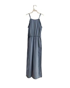 HAYDEN GIRLS CHAMBRAY ROMPER WITH RUFFLE