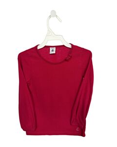 PETIT BATEAU  RED    KNIT LS SHIRT