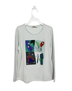 CATIMINI  LT BLUE   PRINTED DESIGN KNIT LS SHIRT