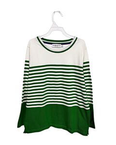 WIMBLEDON  GREEN  STRIPED  KNIT LS SHIRT