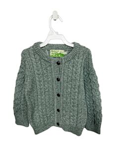 SHADES OF ARAN GREEN CARDIGAN