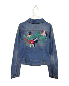 CATIMINI  DENIM DENIM FLORAL EMBROIDERED OUTERWEAR