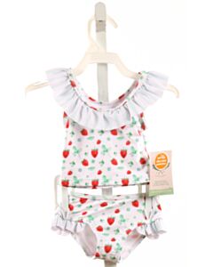 THE OAKS APPAREL  WHITE  PRINTED DESIGN 2-PIECE SWIMSUIT