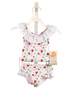 THE OAKS APPAREL  WHITE  PRINTED DESIGN 2-PIECE SWIMSUIT