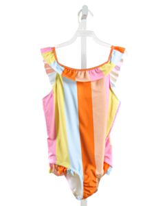 THE OAKS APPAREL  MULTI-COLOR  STRIPED  1-PIECE SWIMSUIT