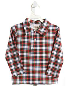 THE OAKS APPAREL  RED  PLAID  DRESS SHIRT
