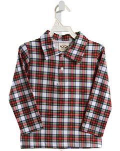 THE OAKS APPAREL  RED  PLAID  DRESS SHIRT