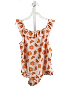 THE OAKS APPAREL  ORANGE  PRINTED DESIGN 1-PIECE SWIMSUIT