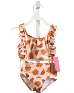 THE OAKS APPAREL  ORANGE  PRINTED DESIGN 2-PIECE SWIMSUIT
