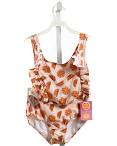 THE OAKS APPAREL  ORANGE  PRINTED DESIGN 2-PIECE SWIMSUIT